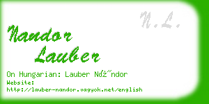 nandor lauber business card